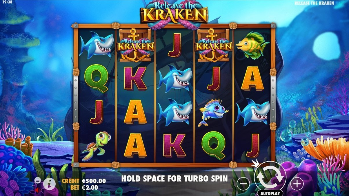 Image depicting the Eye of the Kraken slot game by Play'n GO. Explore the underwater adventure with this immersive slot, featuring exciting bonus rounds and a high RTP. Dive into the world of Eye of the Kraken and experience the thrill of the game in the free play demo. Discover the treasures of the deep in this captivating slot with its unique gameplay and rewarding bonuses. Read our review of Eye of the Kraken to learn more about this popular online slot game.