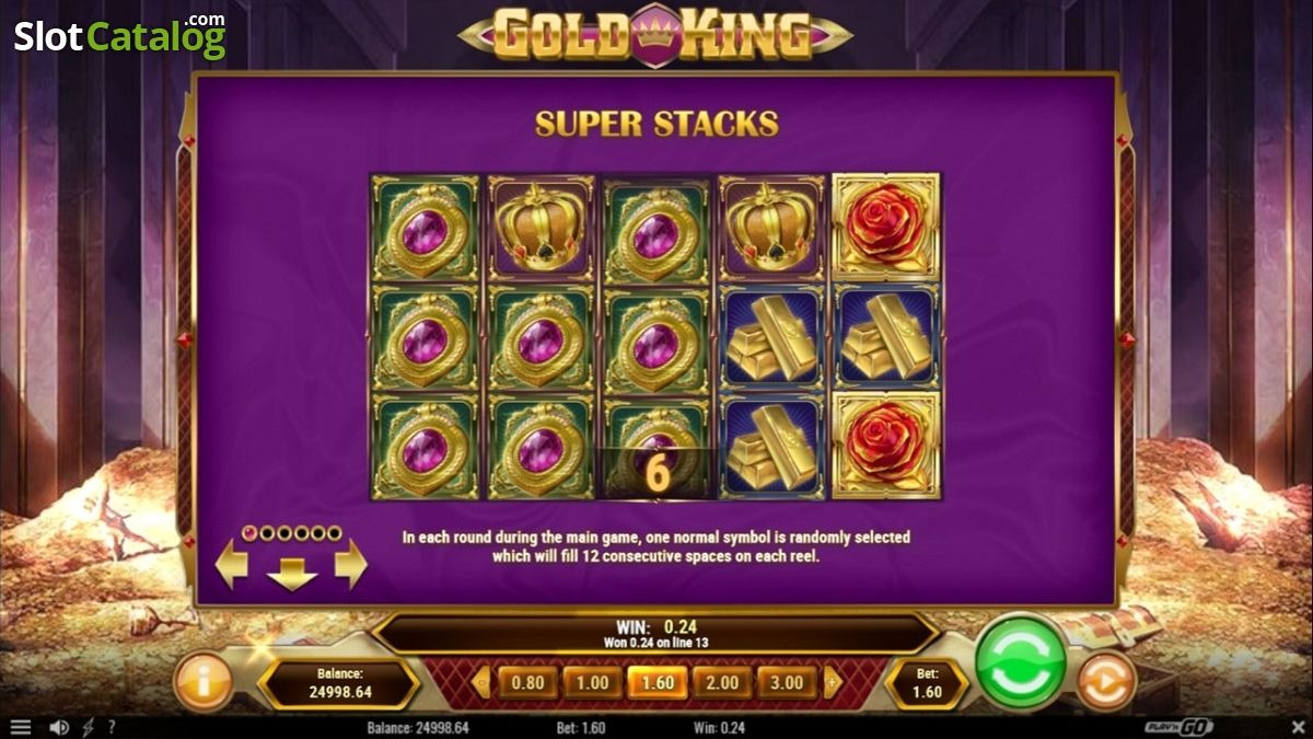 Gold King Slot by Play'n GO - Experience the Majesty of Gold King with the Demo, Free Play, Bonuses, RTP, and Review