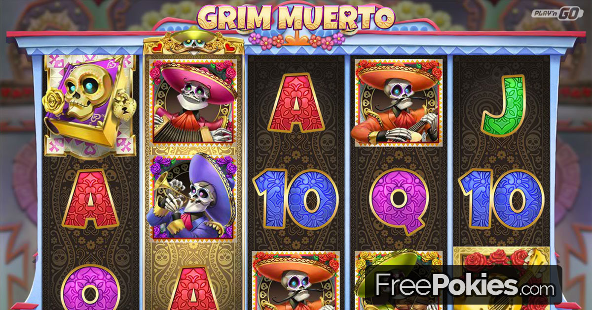 Grim Muerto Slot by Play'n GO - Experience the Festive Delight! Play the Grim Muerto demo for free and discover an enchanting online slot game. Read our in-depth Grim Muerto review to learn about its captivating gameplay, exciting bonuses, and impressive RTP. Join the Mariachi band and immerse yourself in the magic of Grim Muerto online. Don't miss out on the thrilling Grim Muerto slot with its enticing bonus features and high-quality graphics. Explore Grim Muerto free play and experience the Day of the Dead celebration like never before!