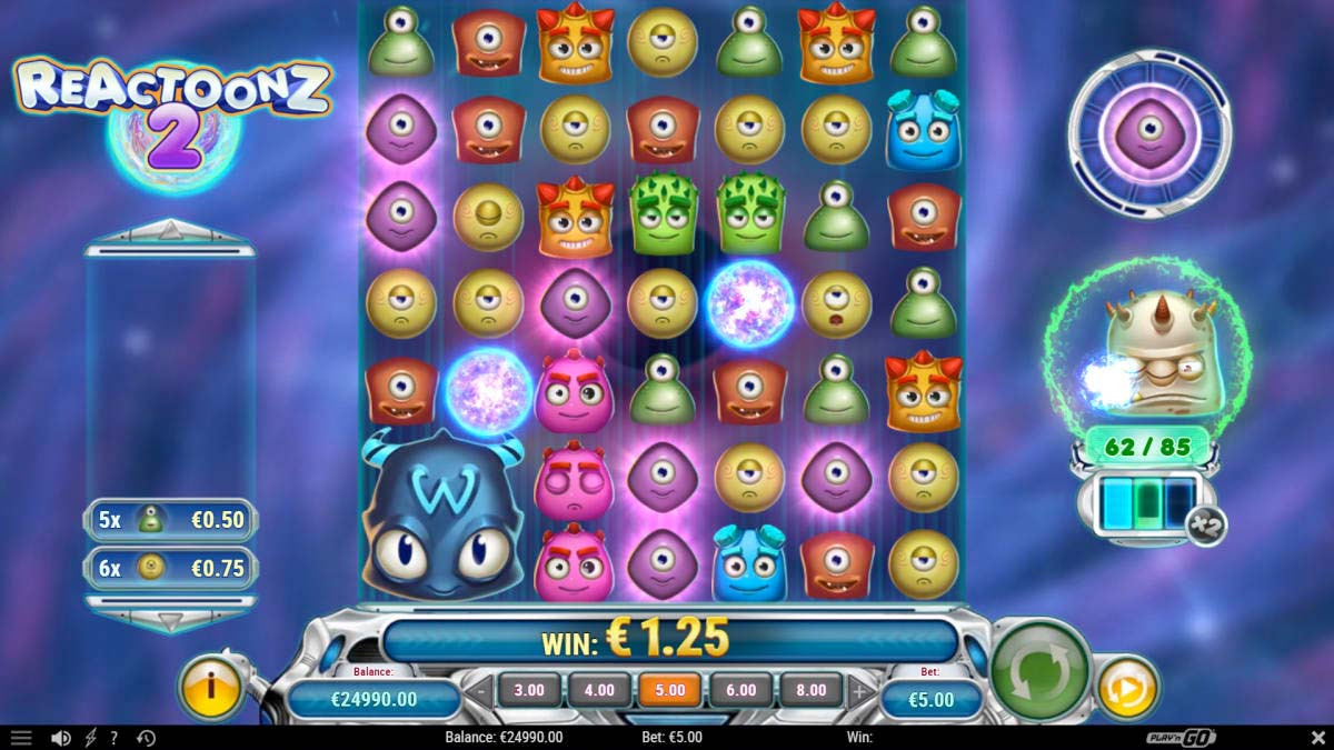 Promotional banner for Reactoonz Two, the highly anticipated slot game by Play'n GO. Explore the world of Reactoonz Two with its captivating gameplay, from the thrilling Reactoonz Two demo to the lucrative Reactoonz Two bonus features. Dive into the Reactoonz Two slot and enjoy the excitement of free play options and high RTP. Read our comprehensive Reactoonz Two review and unleash the fun of this Play'n GO masterpiece.