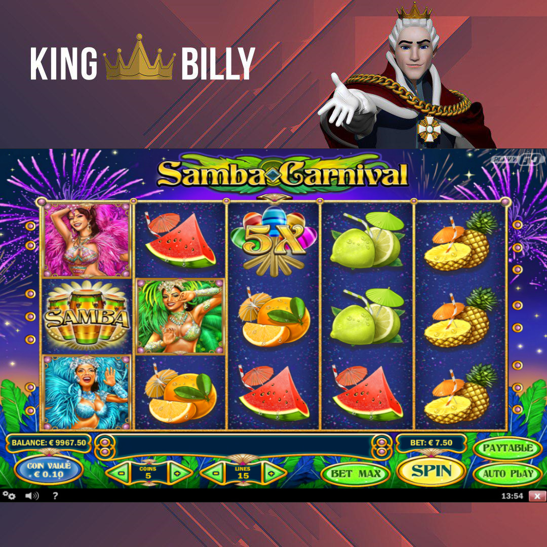 Samba Carnival: A vibrant online slot game by Play'n GO. Immerse yourself in the energetic world of Samba Carnival with its dazzling visuals, exciting bonuses, and captivating gameplay. Try the Samba Carnival demo for free and experience the thrill of this popular slot. Discover the Samba Carnival slot's exciting features, including bonus rounds, free play options, and a high RTP. Read our in-depth Samba Carnival review for a comprehensive overview of this exhilarating online slot game.