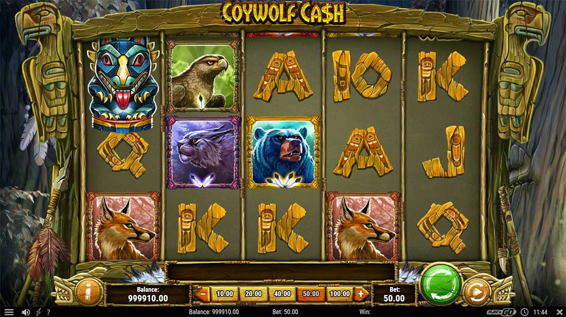 Image showcasing the mesmerizing world of Coywolf Cash, an enthralling slot game by Play'n GO. Experience the excitement of Coywolf Cash with its captivating graphics and thrilling gameplay. Discover the Coywolf Cash slot, play the demo, and enjoy free play options online. Uncover the bonus features, explore the RTP, and read our in-depth Coywolf Cash review for an immersive gaming experience.